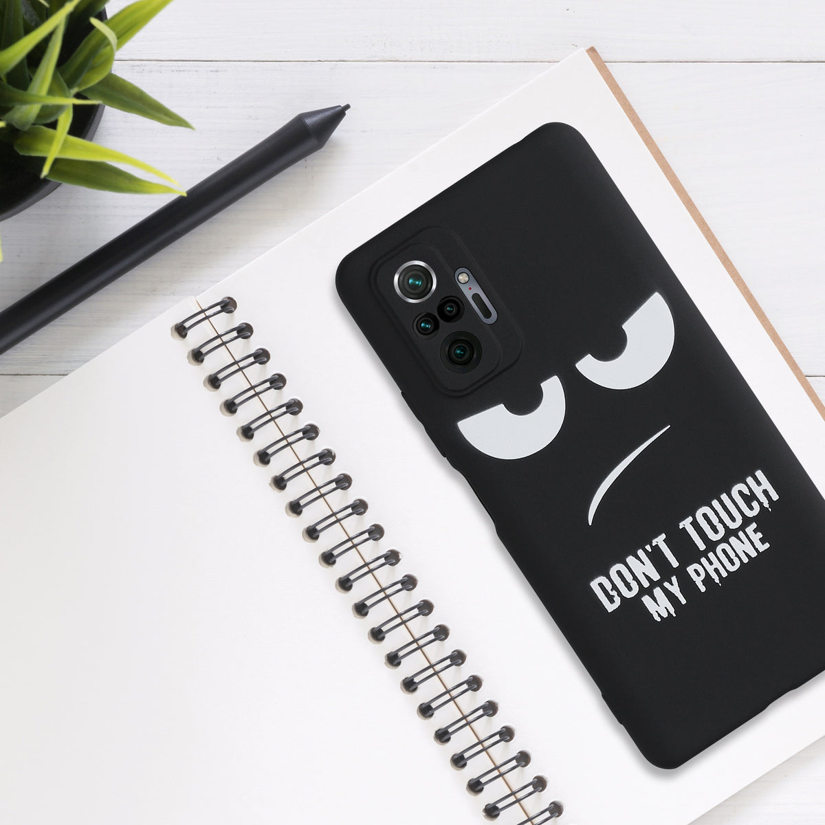 Xiaomi Redmi Note 10 Pro Silicone Phone Case Don't Touch My Phone