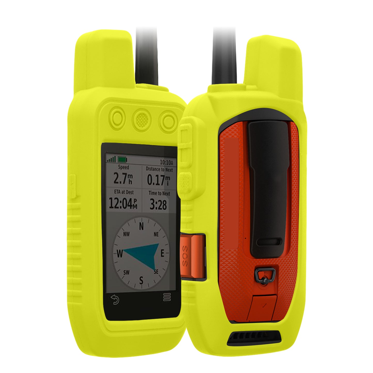 kwmobile Hülle für Garmin Alpha 200i / Alpha 300i Schutzhülle - Hülle für GPS Handgerät - Case in Neon Gelb Neon Gelb  
