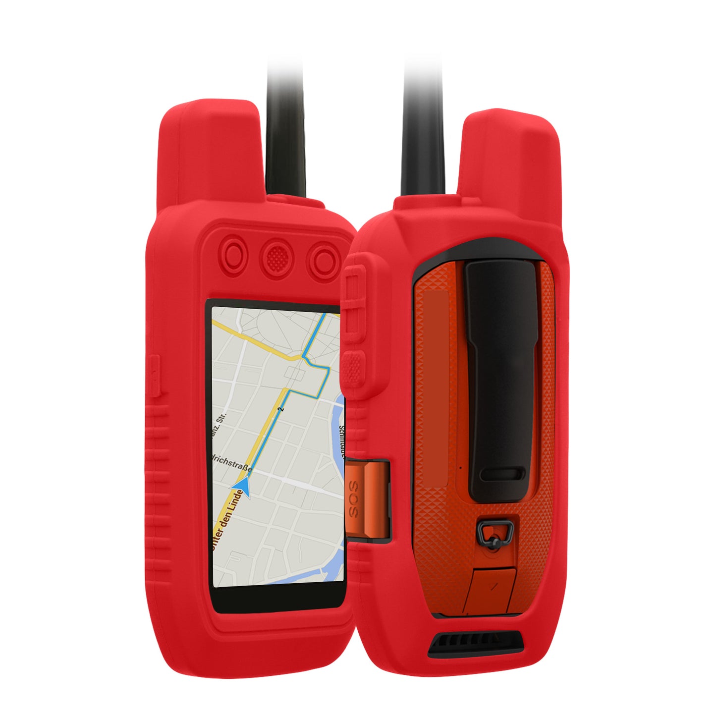 kwmobile Hülle für Garmin Alpha 200i / Alpha 300i Schutzhülle - Hülle für GPS Handgerät - Case in Rot Rot  
