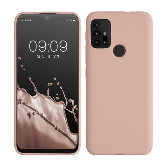 kwmobile Handyhülle für Motorola Moto G30 / Moto G20 / Moto G10 Hülle - TPU Case - Kabelloses Laden - Schutzhülle Cover in Altrosa Altrosa  