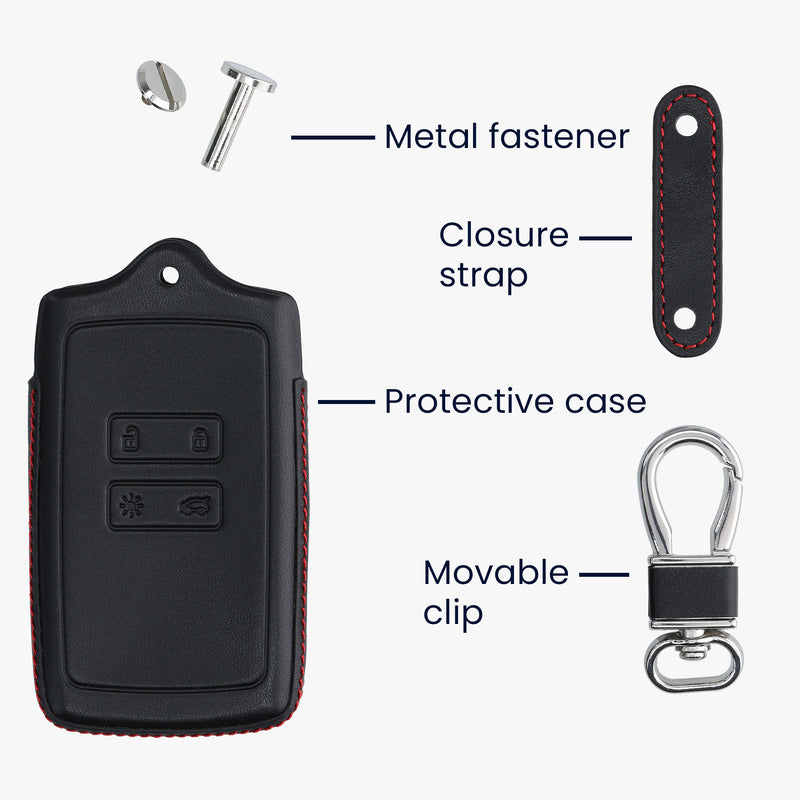 kwmobile Car Key Cover compatible with Renault 4-Button Smartkey Car Key (Keyless Go only) Protective Case Key Cover