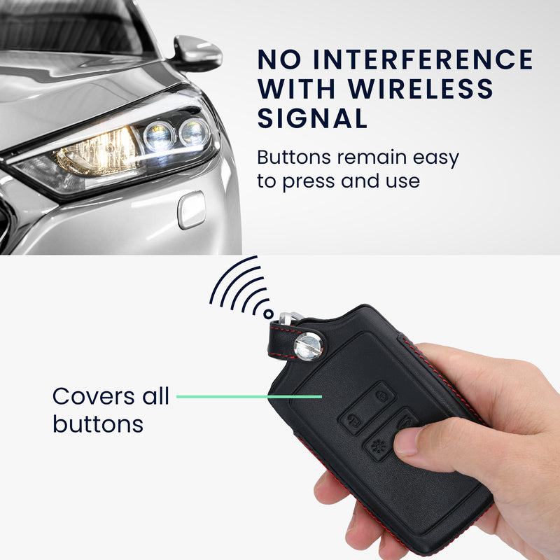 kwmobile Car Key Cover compatible with Renault 4-Button Smartkey Car Key (Keyless Go only) Protective Case Key Cover
