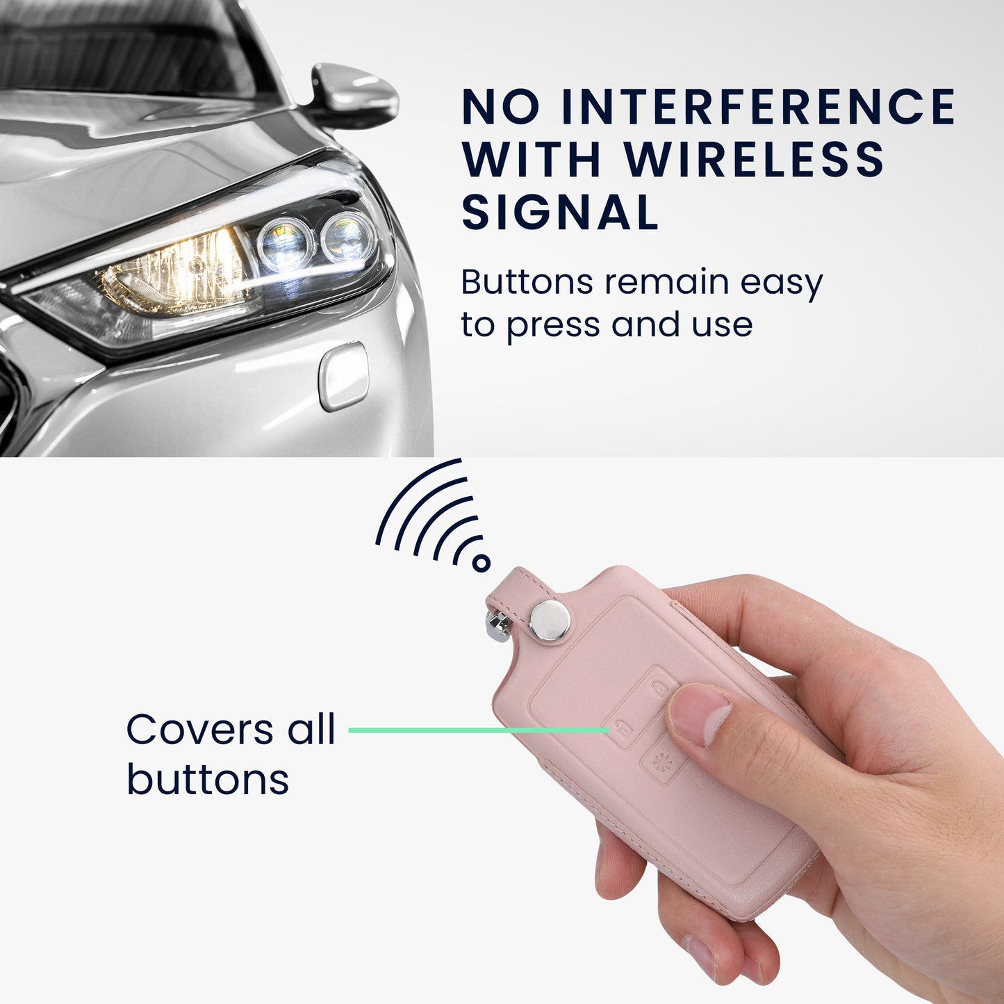 kwmobile Car Key Cover compatible with Renault 4-Button Smartkey Car Key (Keyless Go only) Protective Case Key Cover