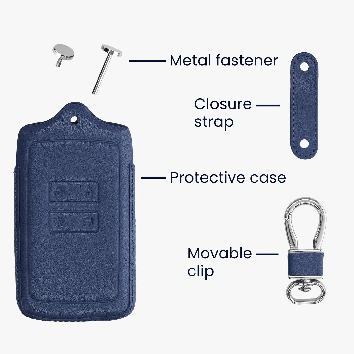 kwmobile Car Key Cover compatible with Renault 4-Button Smartkey Car Key (Keyless Go only) Protective Case Key Cover