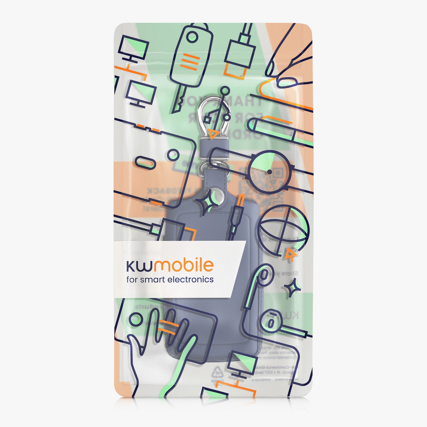 kwmobile Car Key Cover compatible with Renault 4-Button Smartkey Car Key (Keyless Go only) Protective Case Key Cover