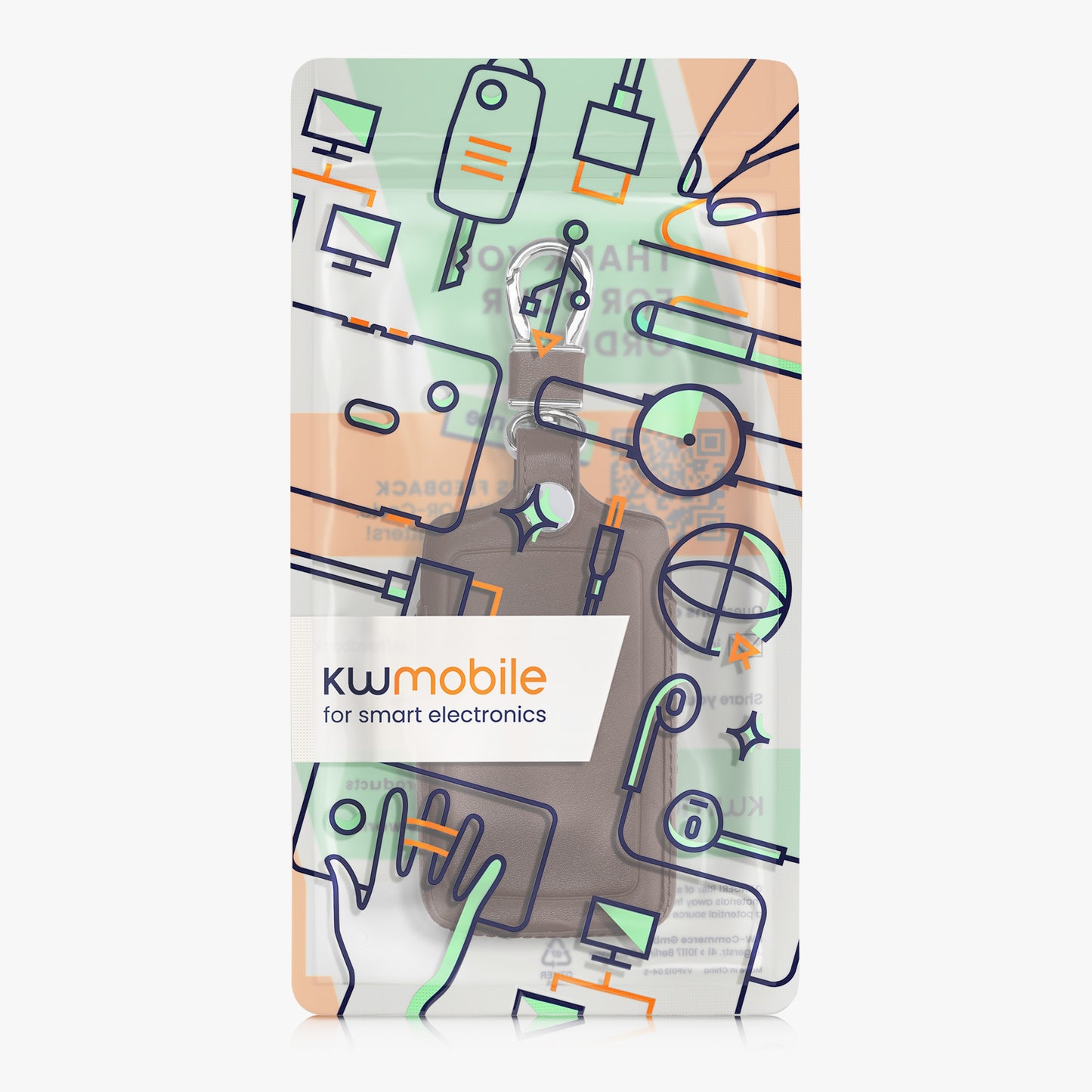 kwmobile Car Key Cover compatible with Renault 4-Button Smartkey Car Key (Keyless Go only) Protective Case Key Cover