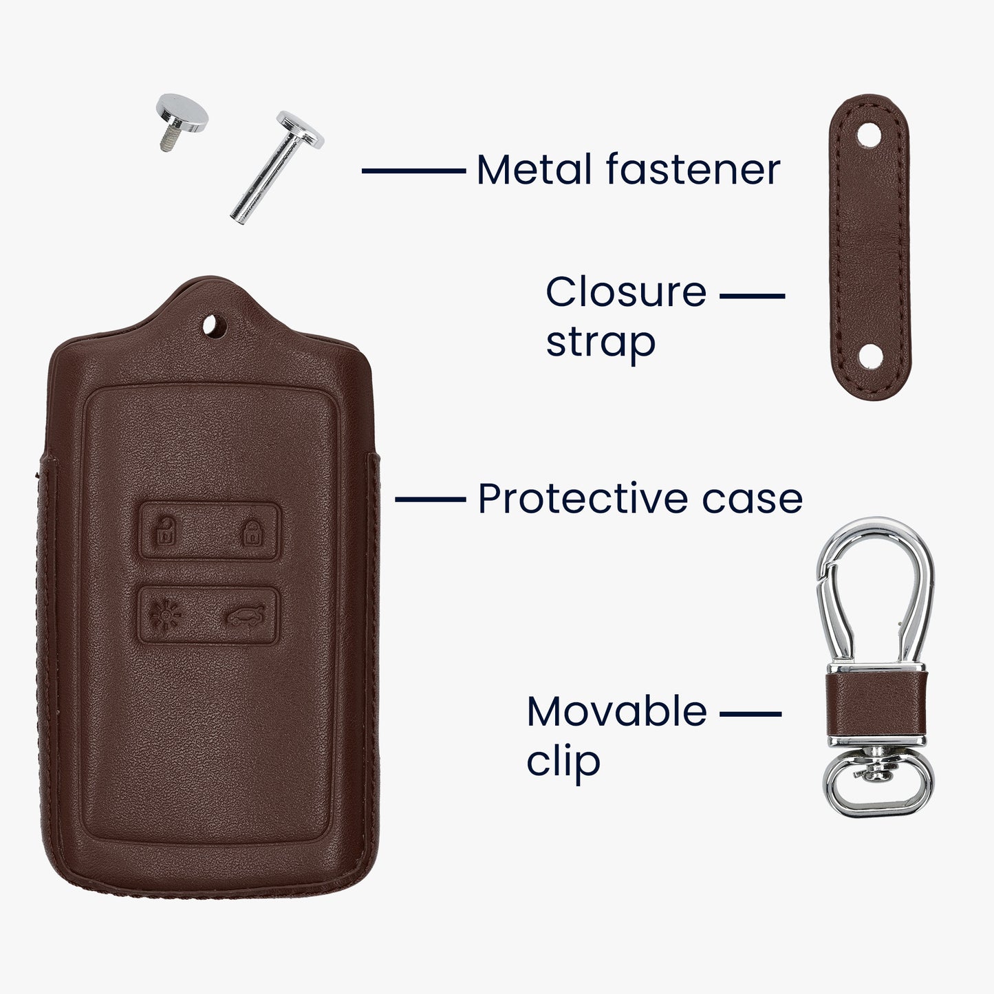 kwmobile Car Key Cover compatible with Renault 4-Button Smartkey Car Key (Keyless Go only) Protective Case Key Cover