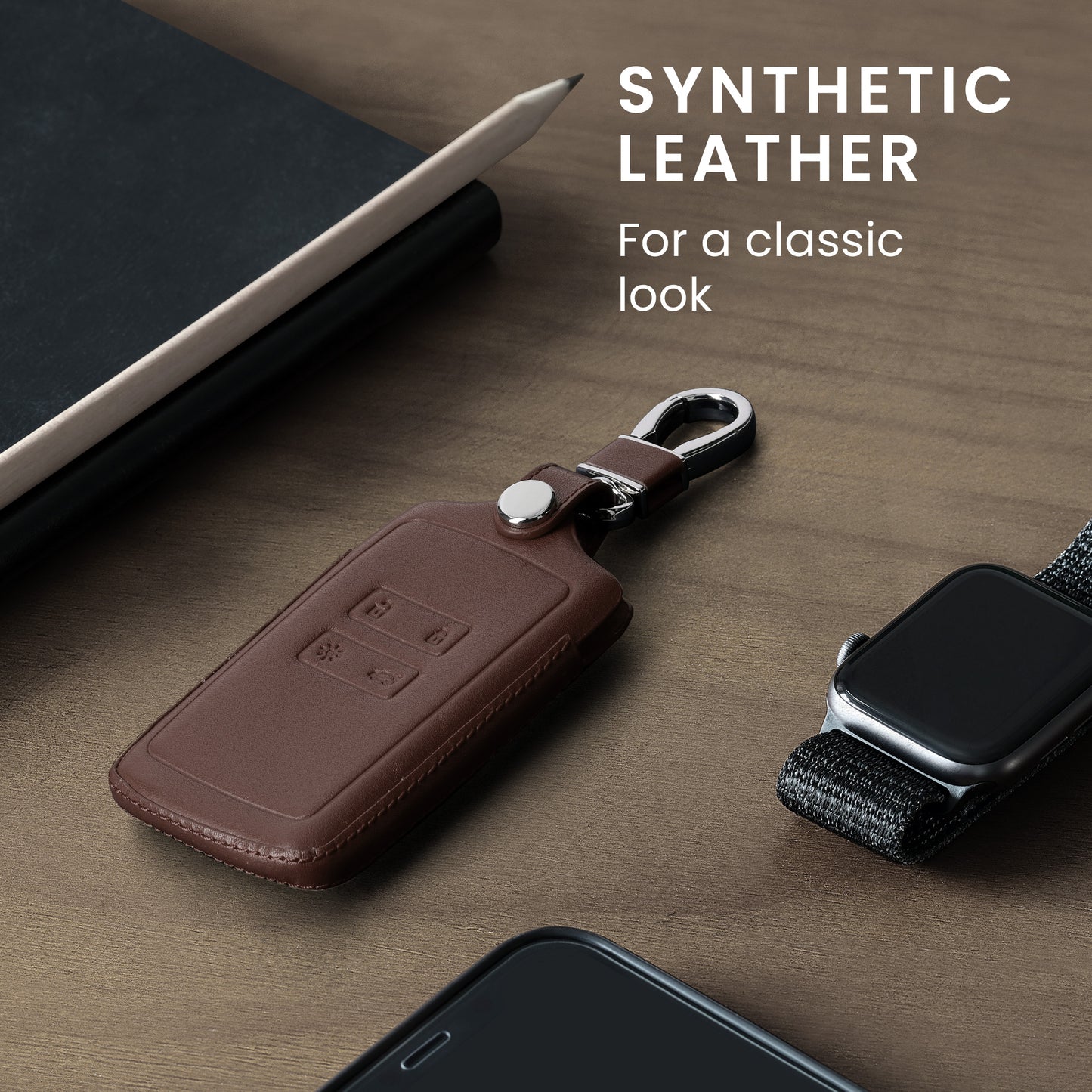 kwmobile Car Key Cover compatible with Renault 4-Button Smartkey Car Key (Keyless Go only) Protective Case Key Cover