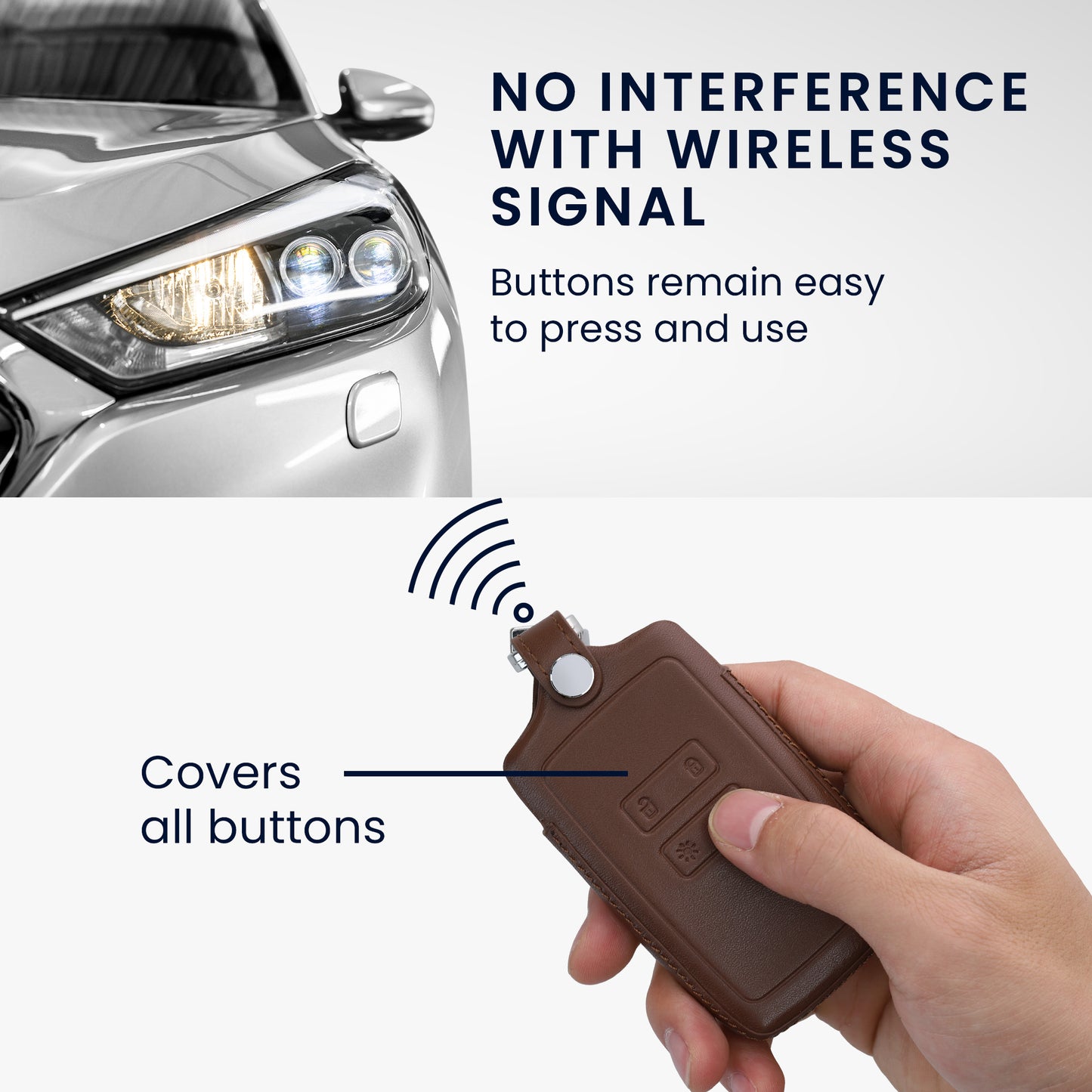 kwmobile Car Key Cover compatible with Renault 4-Button Smartkey Car Key (Keyless Go only) Protective Case Key Cover