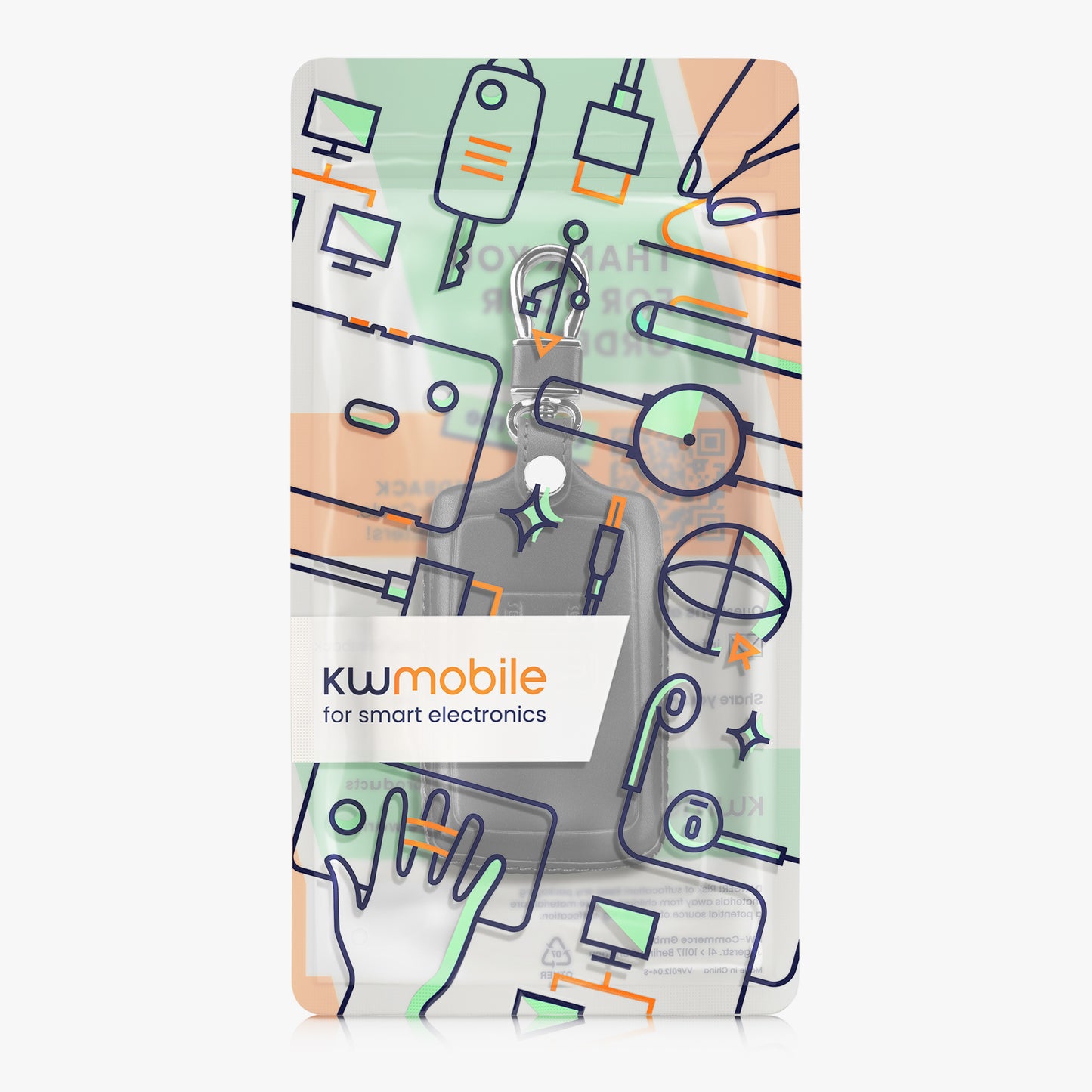 kwmobile Car Key Cover compatible with Renault 4-Button Smartkey Car Key (Keyless Go only) Protective Case Key Cover
