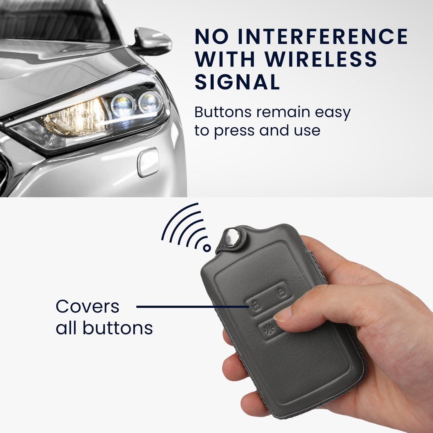 kwmobile Car Key Cover compatible with Renault 4-Button Smartkey Car Key (Keyless Go only) Protective Case Key Cover