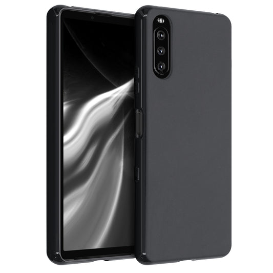 kwmobile Handyhülle für Sony Xperia 10 III Hülle - TPU Case - Kabelloses Laden - Schutzhülle Cover in Schwarz Schwarz  