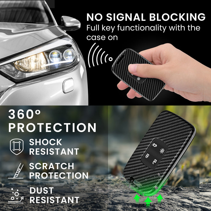 Renault 4-Button Smartkey (Keyless Go only) Car Key Cover