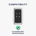Renault 4-Button Smartkey (Keyless Go only) Car Key Cover