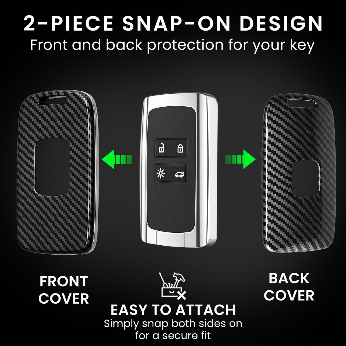 Renault 4-Button Smartkey (Keyless Go only) Car Key Cover