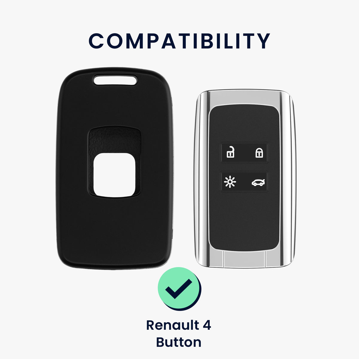Renault 4-Button Smartkey (Keyless Go only) Car Key Cover