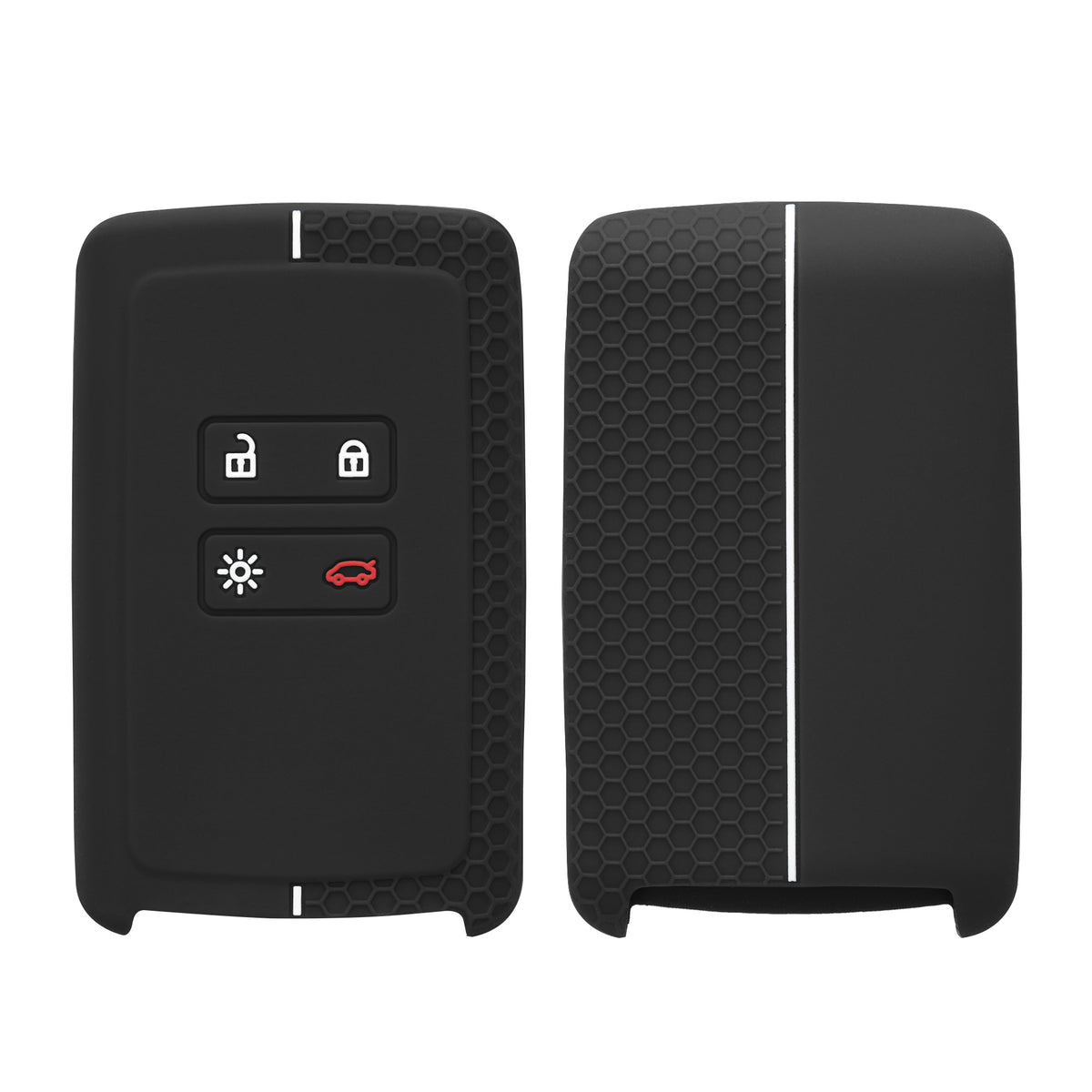 Renault 4-Button Smartkey (Keyless Go only) Silicone Car Key Cover Honeycomb