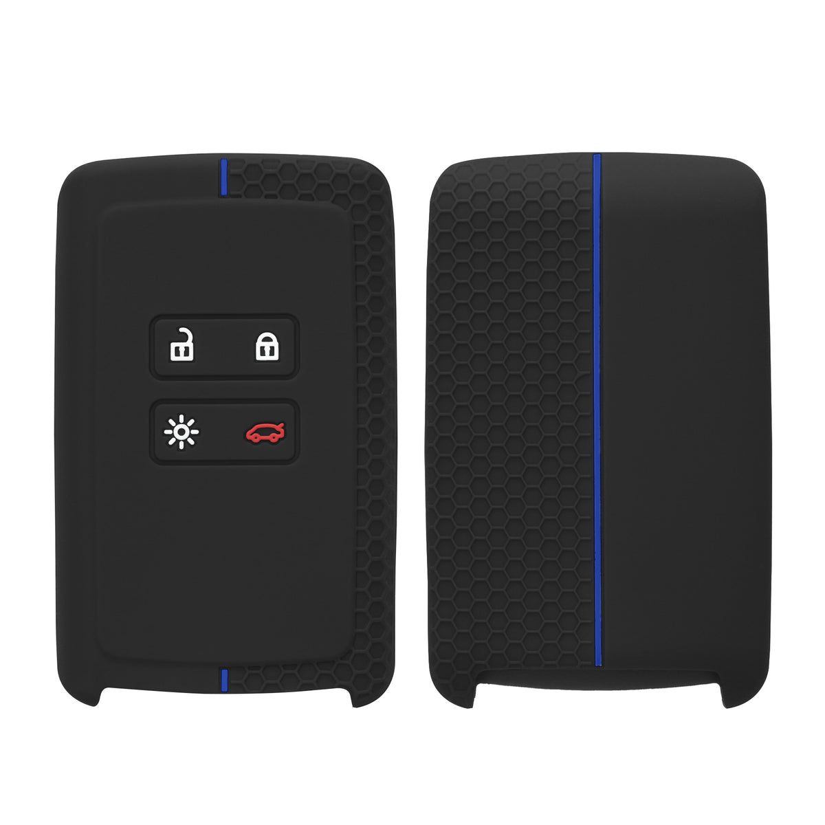 Renault 4-Button Smartkey (Keyless Go only) Silicone Car Key Cover Honeycomb
