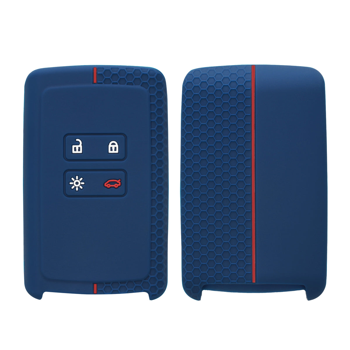 Renault 4-Button Smartkey (Keyless Go only) Silicone Car Key Cover Honeycomb