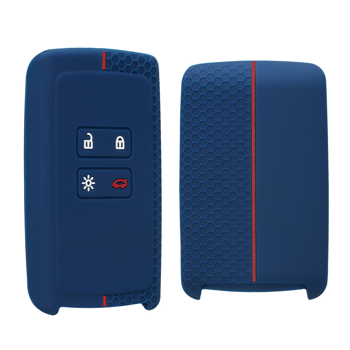 Renault 4-Button Smartkey (Keyless Go only) Silicone Car Key Cover Honeycomb