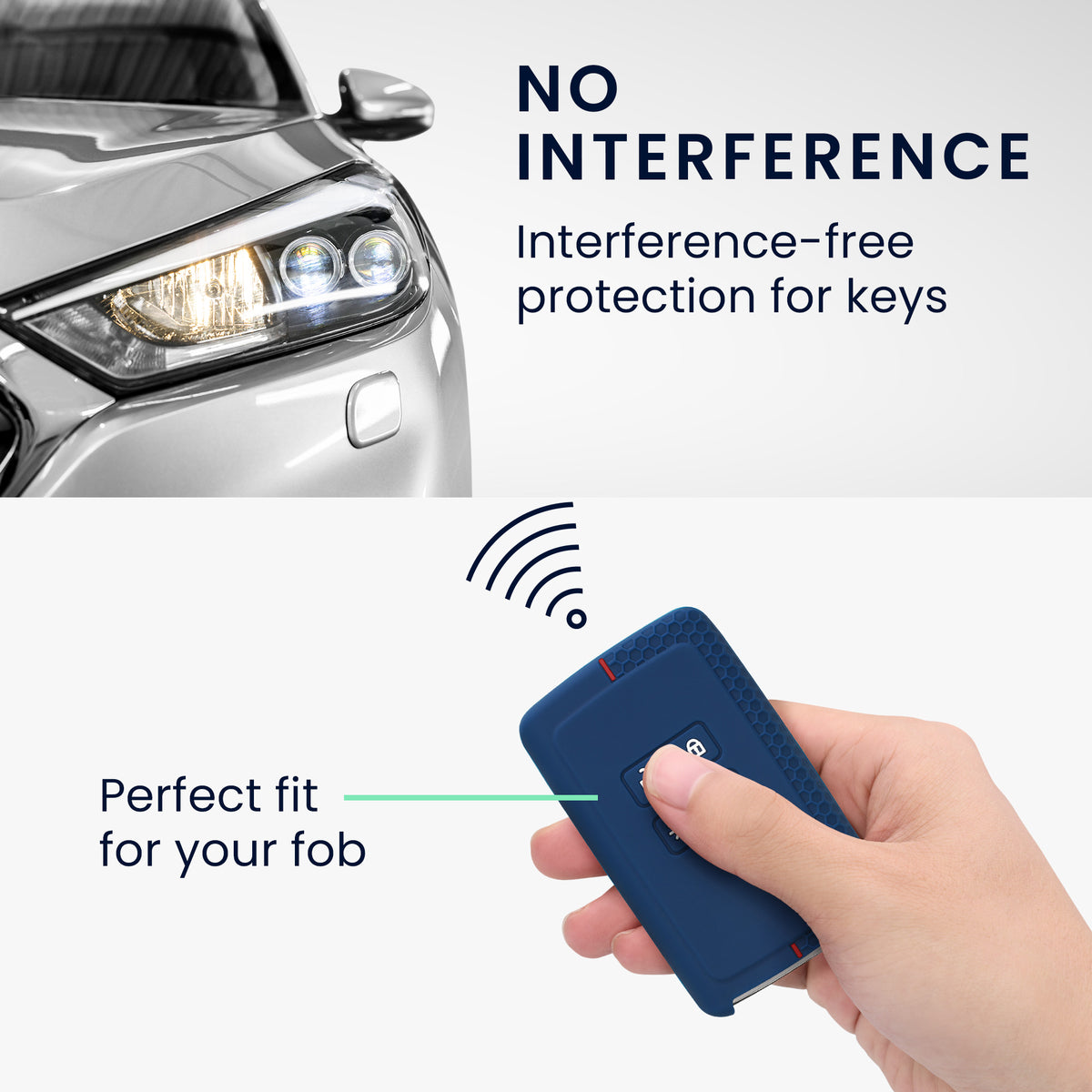Renault 4-Button Smartkey (Keyless Go only) Silicone Car Key Cover Honeycomb