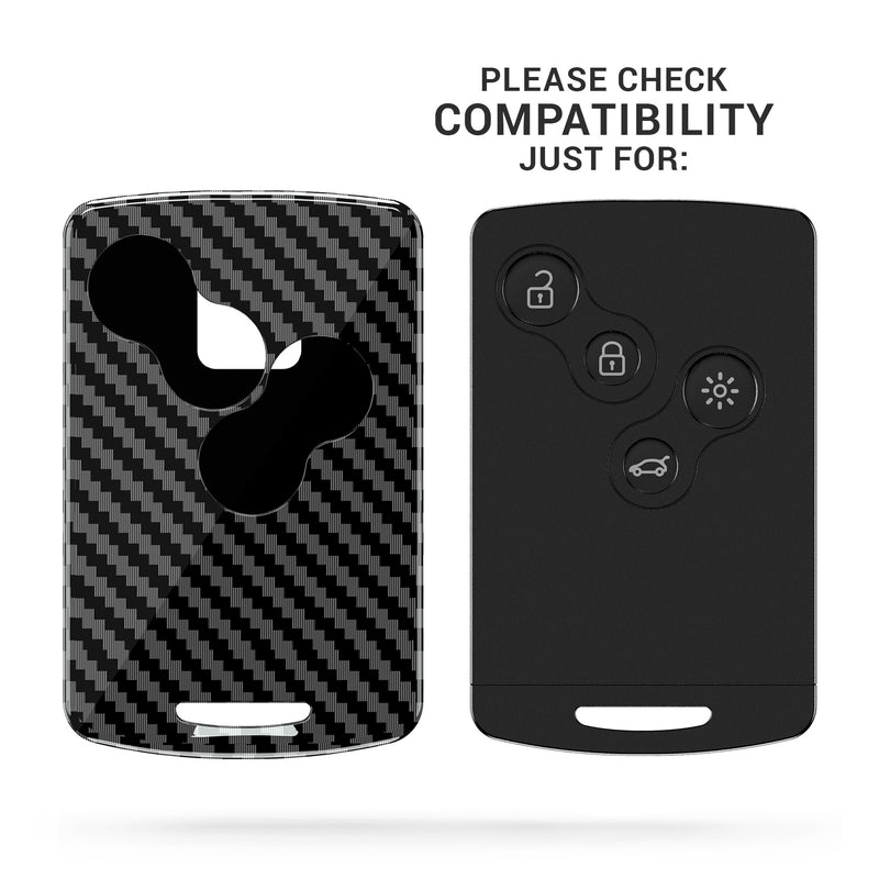 Renault 4-Button Card Hardcover Car Key Cover (Keyless Go only)