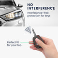 Silicone Car Key Cover for Renault Dacia 2-Button Black and Red Diamond Pattern