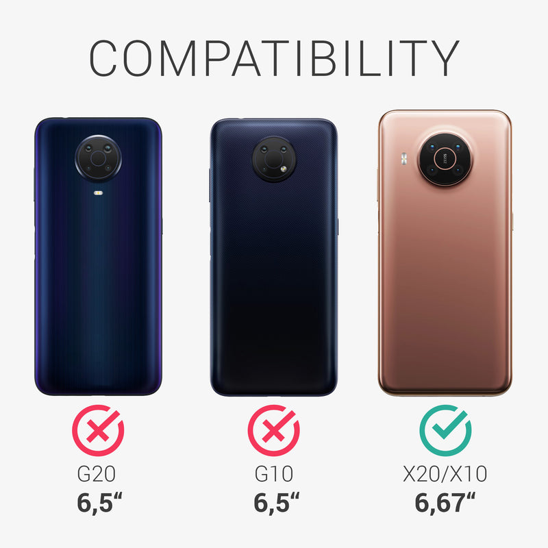 kwmobile Displayschutzfolie kompatibel mit Nokia X20 / X10 Folie Set - Kristallklar - Displayschutz