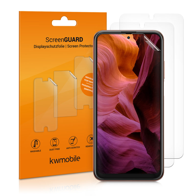 kwmobile 3x Displayschutzfolie kompatibel mit Nokia X20 / X10 Folie - klare Schutzfolien Set in transparent Transparent  