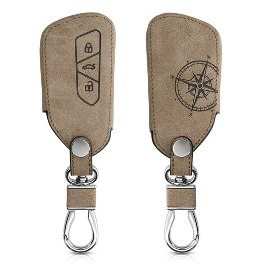kwmobile Car Key Cover Compatible with VW Golf 8 3-Button Car Key - Protective Case Key Fob Cover