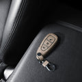 Ford 3-Button Keyless Go Faux Leather Car Key Cover Beige Suede Compass