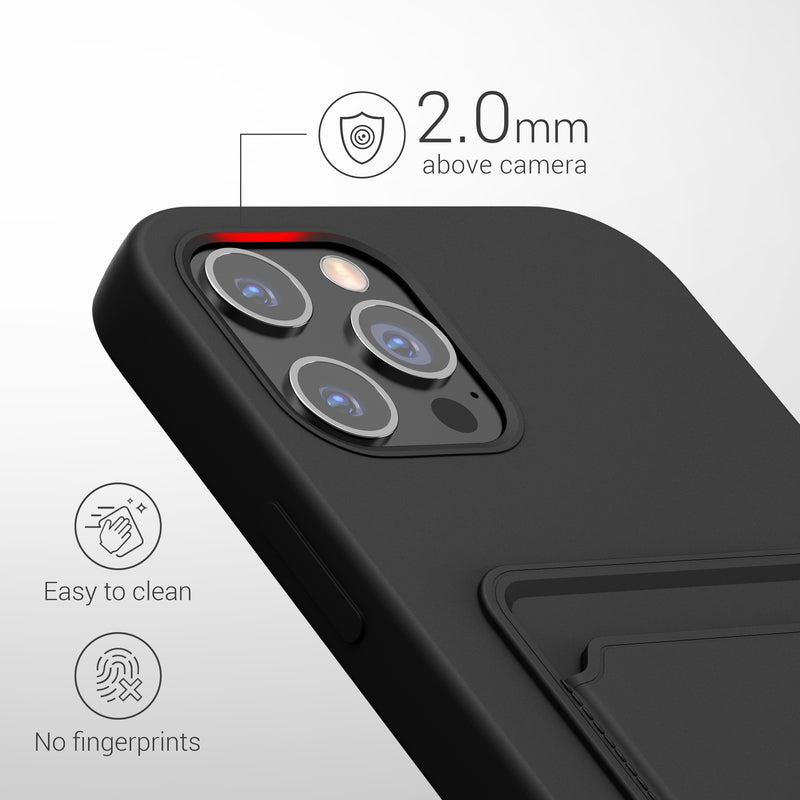 iPhone 12 Pro Max Wallet Case Matt Silicone