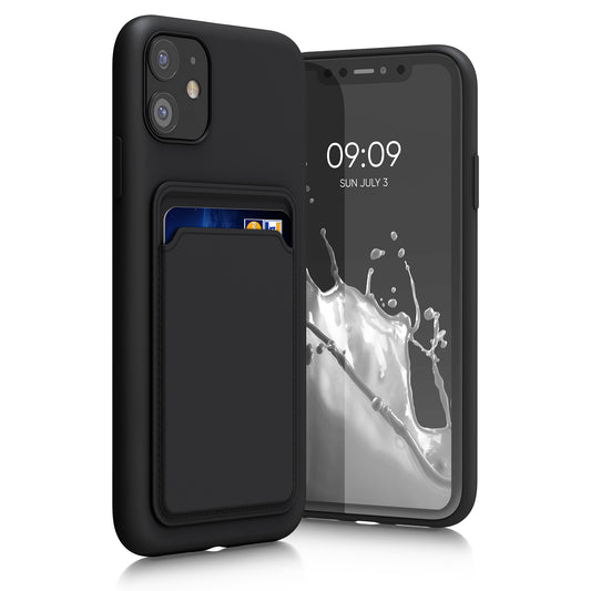 kwmobile Phone Case compatible with Apple iPhone 11 Case - Phone Cover with Card Holder