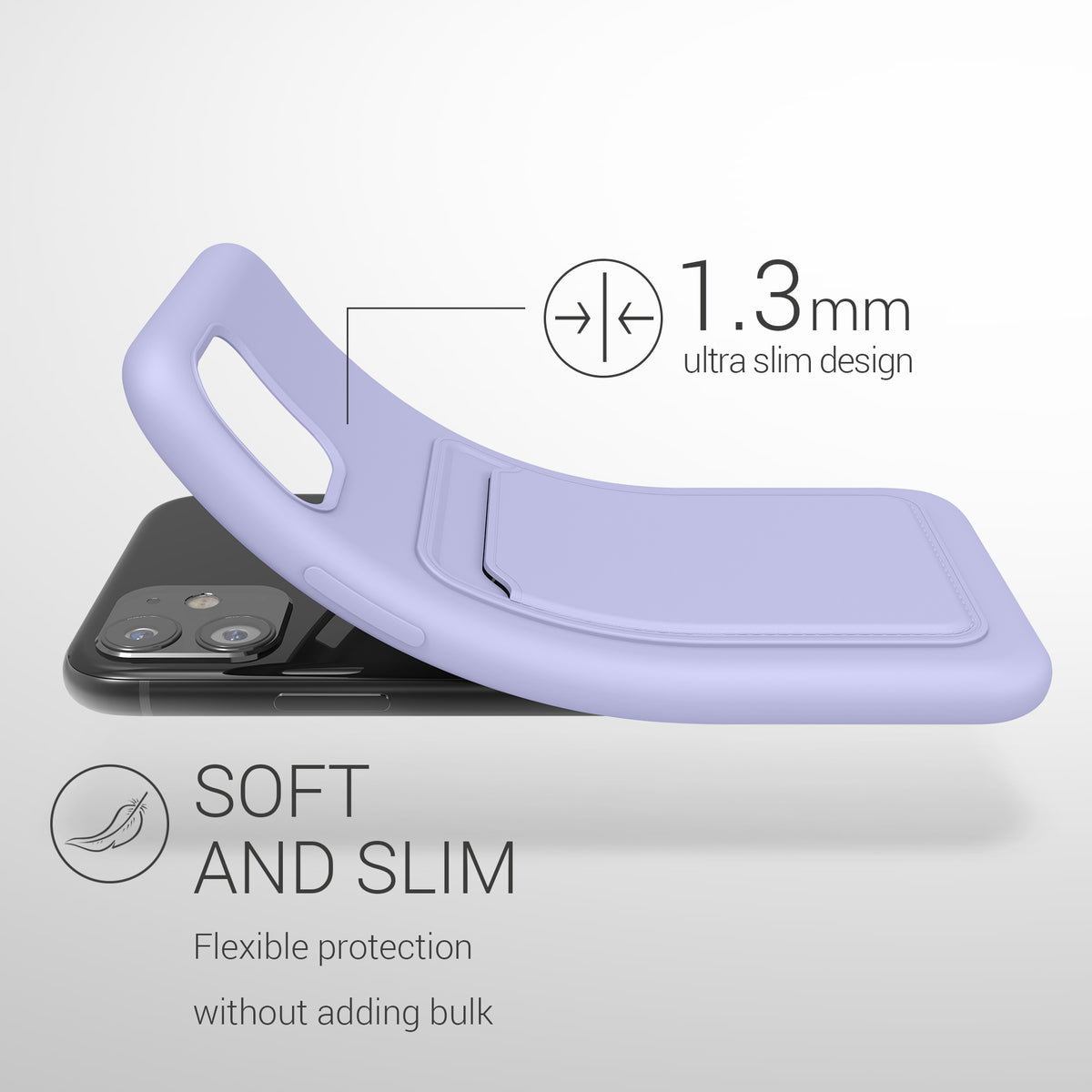 iPhone 11 Wallet Case Matte Silicone