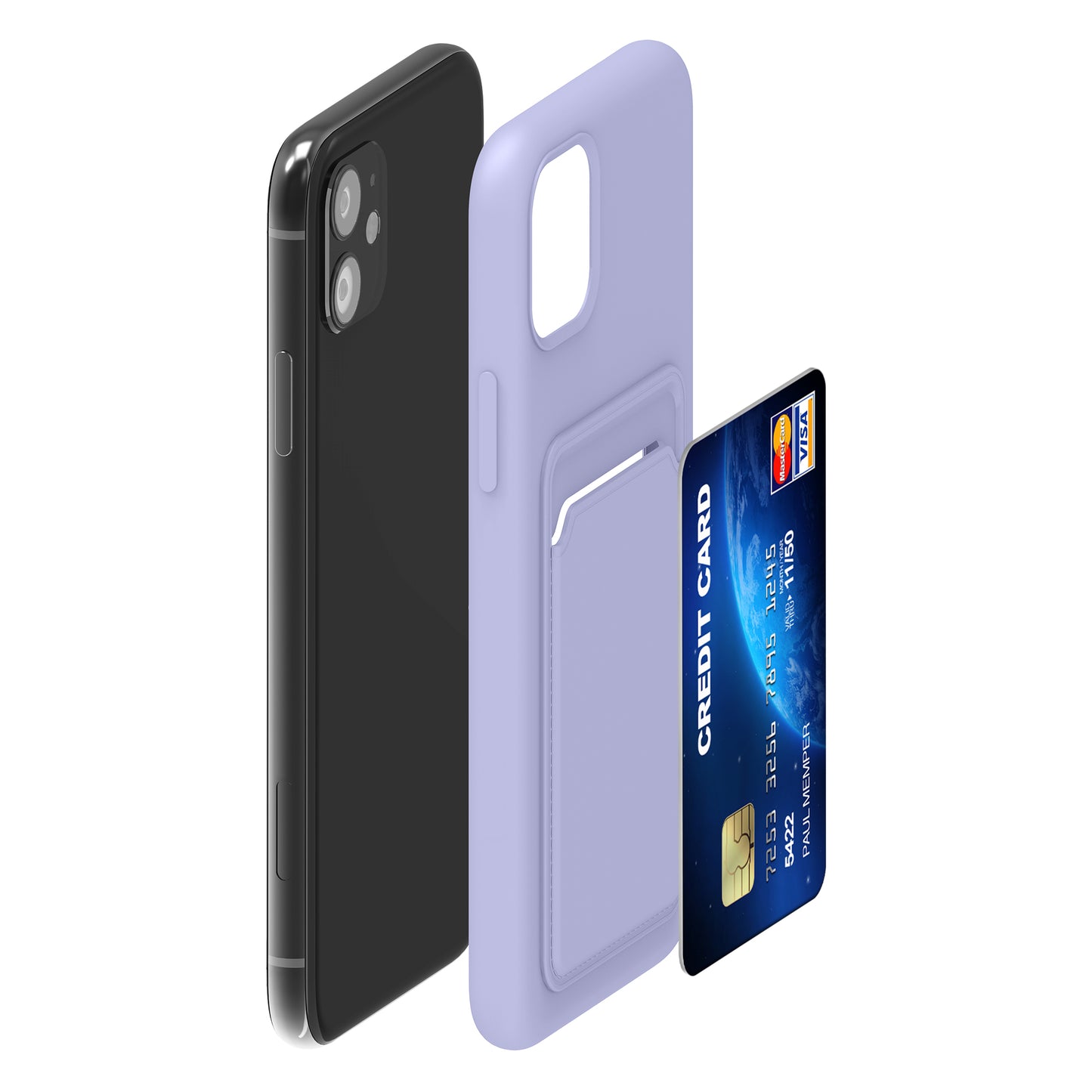 iPhone 11 Wallet Case Matte Silicone