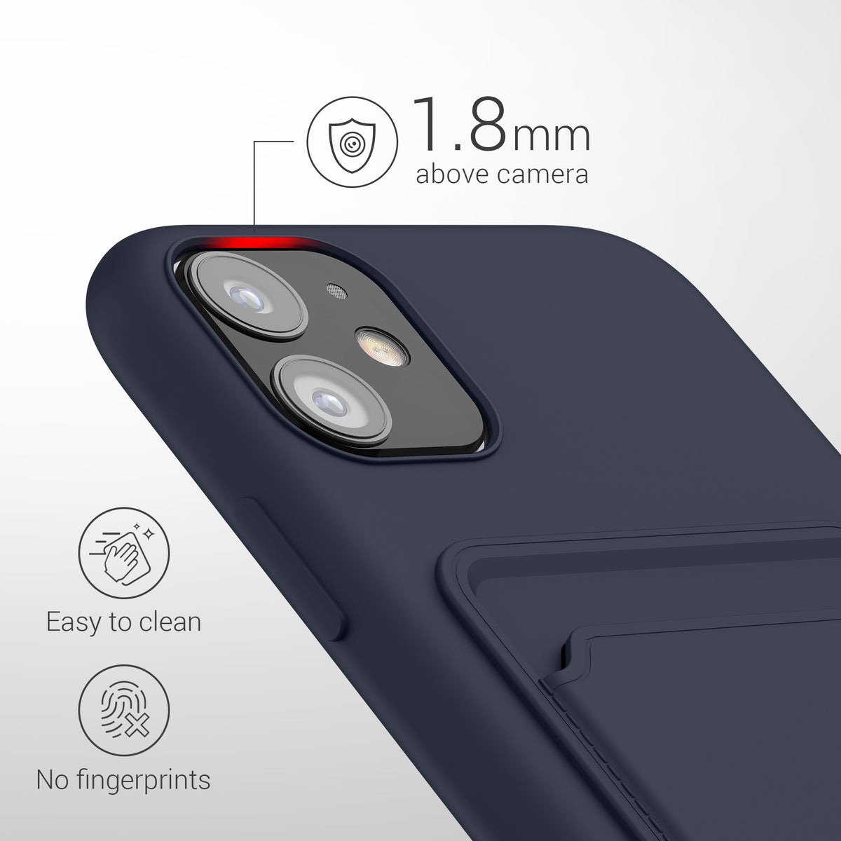 iPhone 11 Wallet Case Matte Silicone