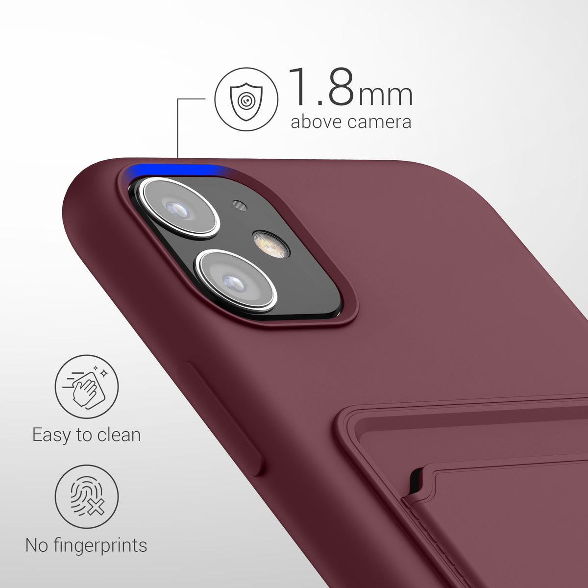 iPhone 11 Wallet Case Matte Silicone