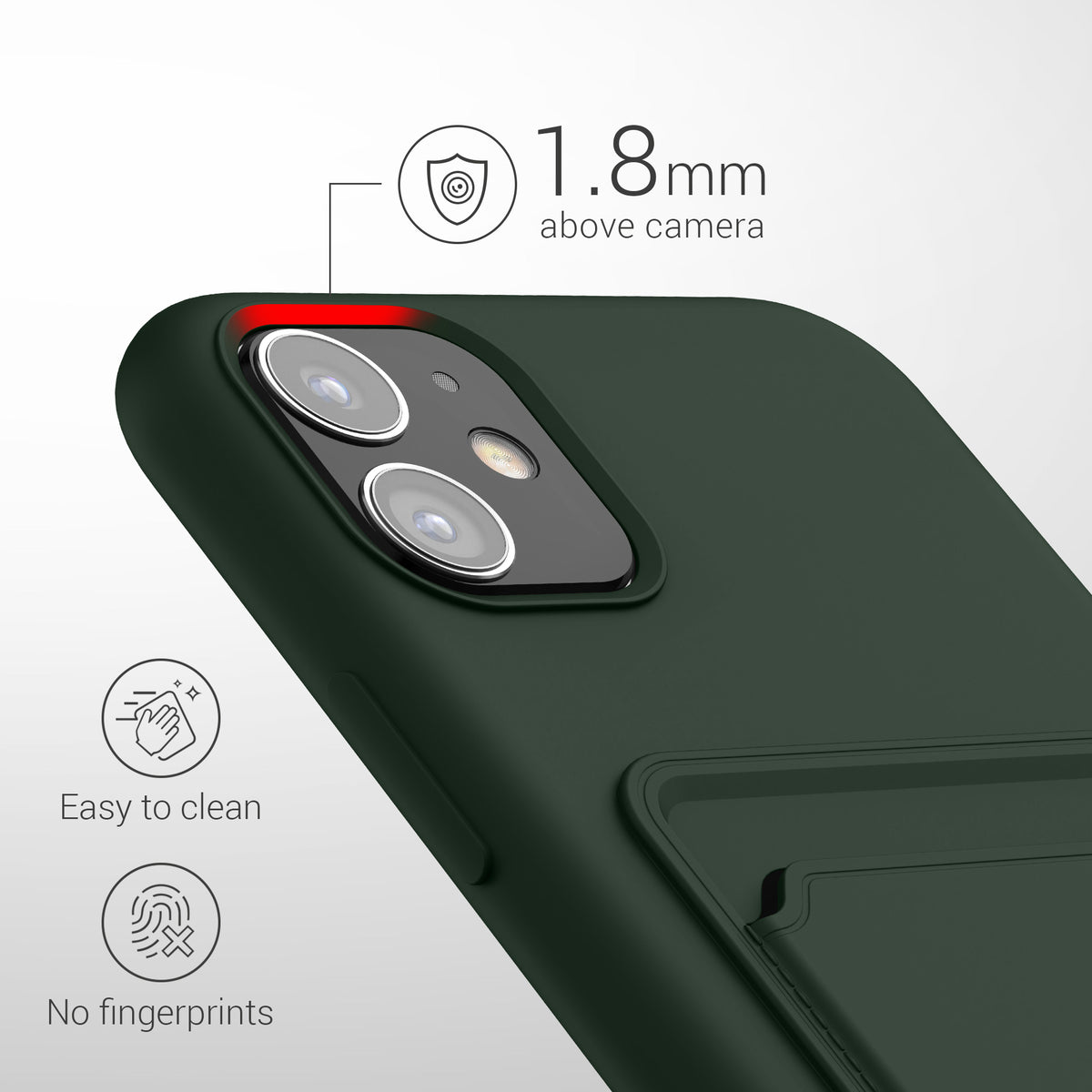 iPhone 11 Wallet Case Matte Silicone