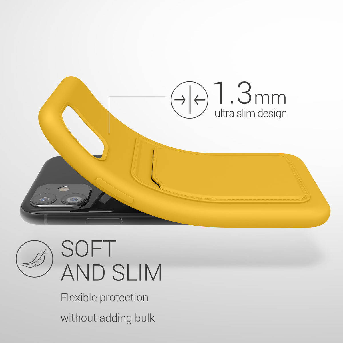 iPhone 11 Wallet Case Matte Silicone