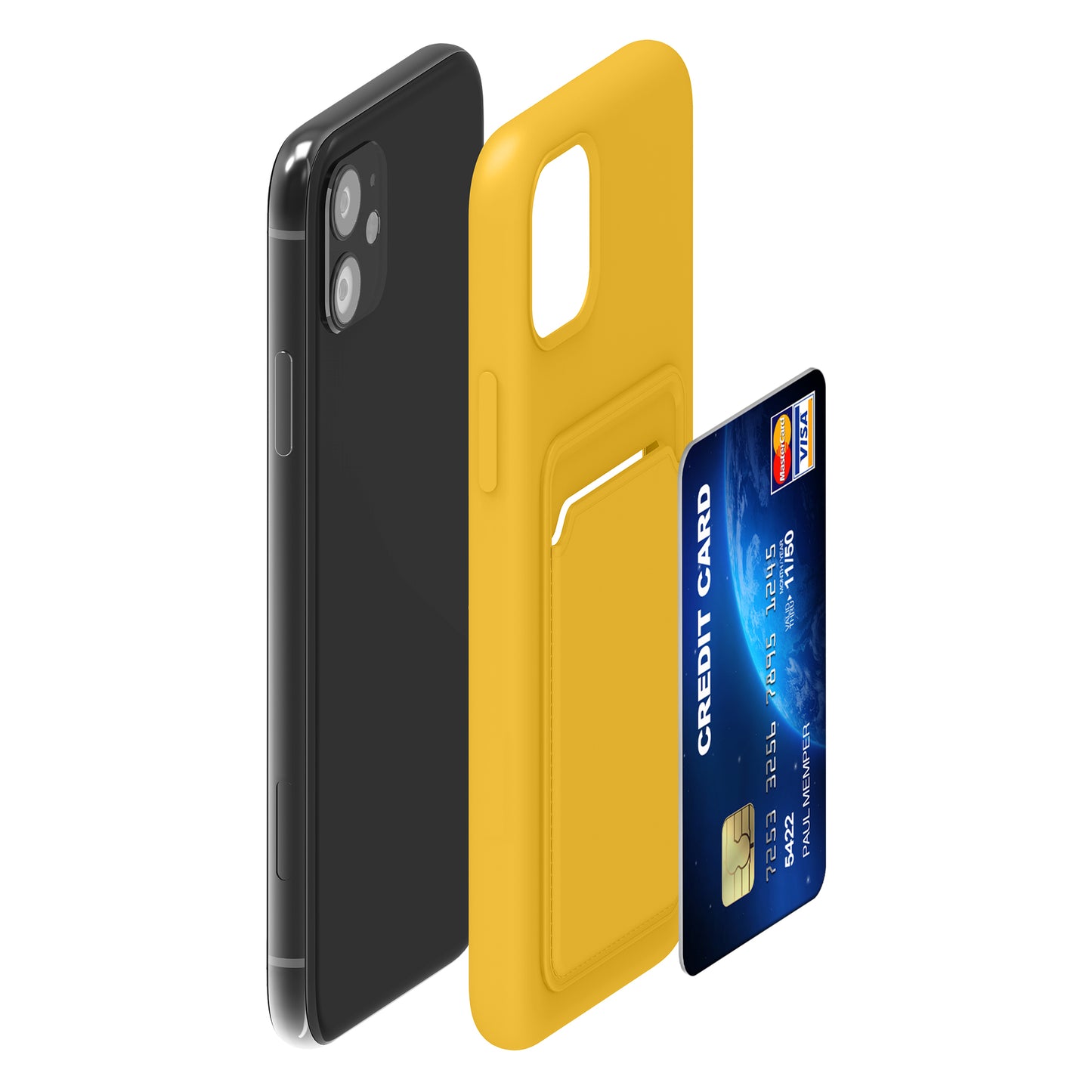 iPhone 11 Wallet Case Matte Silicone
