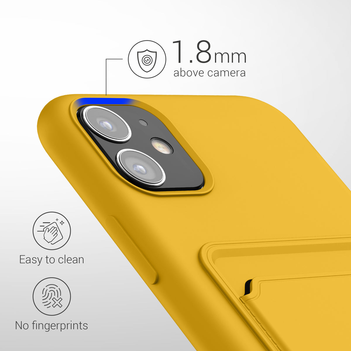 iPhone 11 Wallet Case Matte Silicone