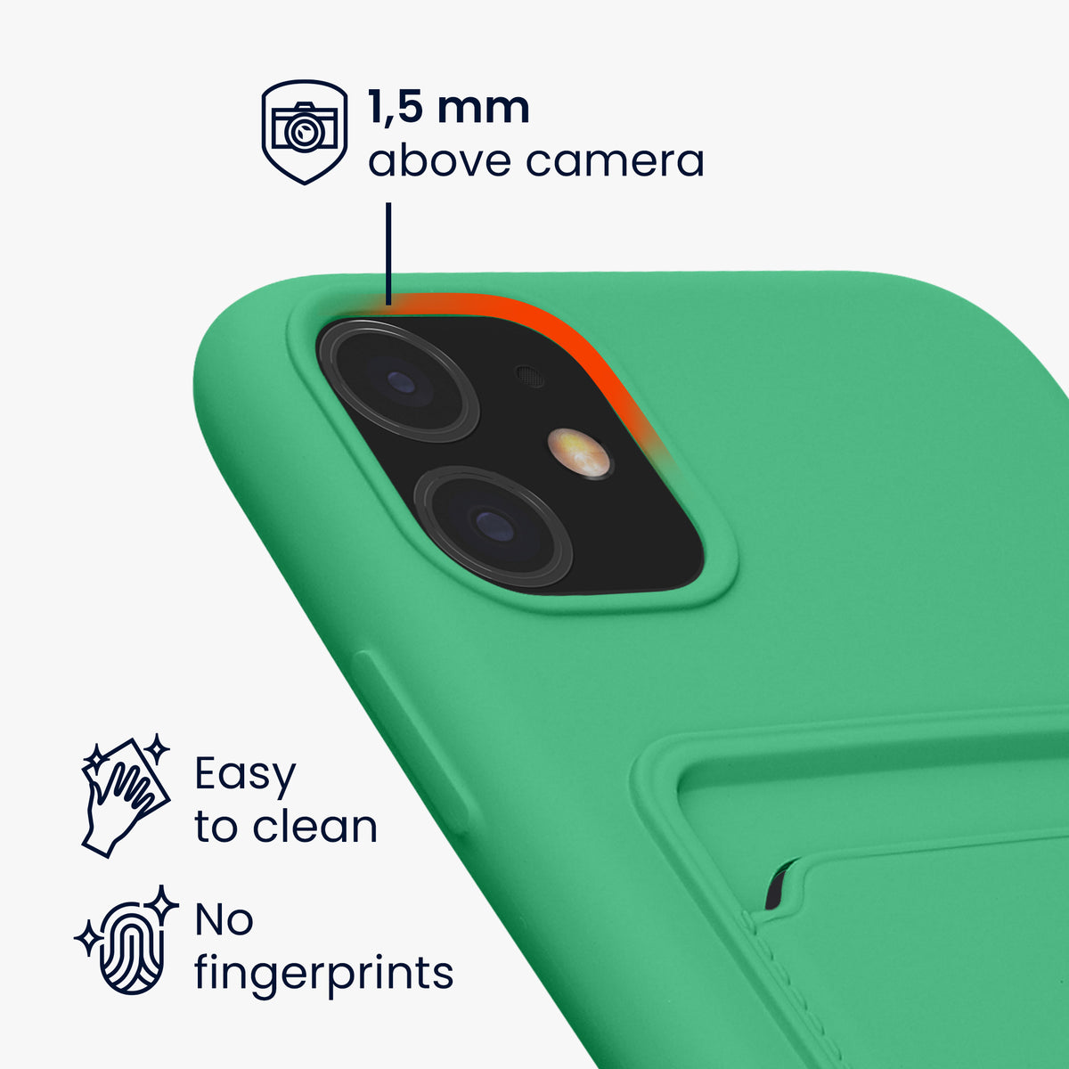 iPhone 11 Wallet Case Matte Silicone