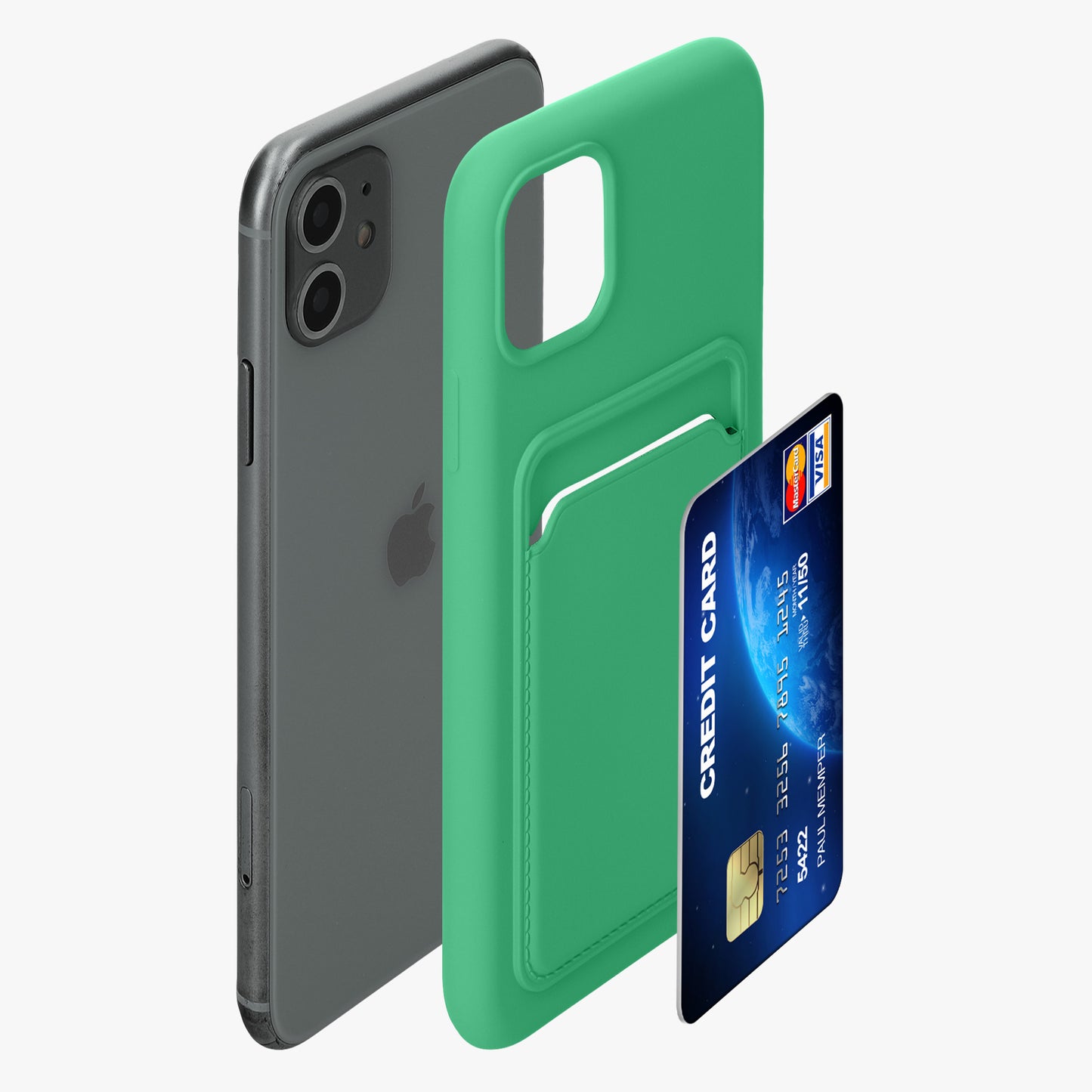 iPhone 11 Wallet Case Matte Silicone