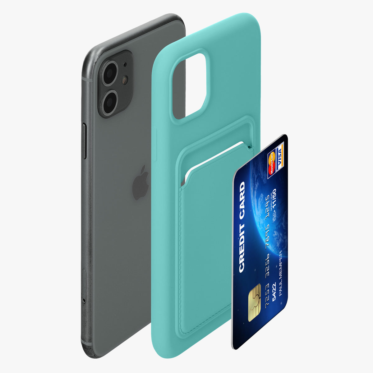 iPhone 11 Wallet Case Matte Silicone