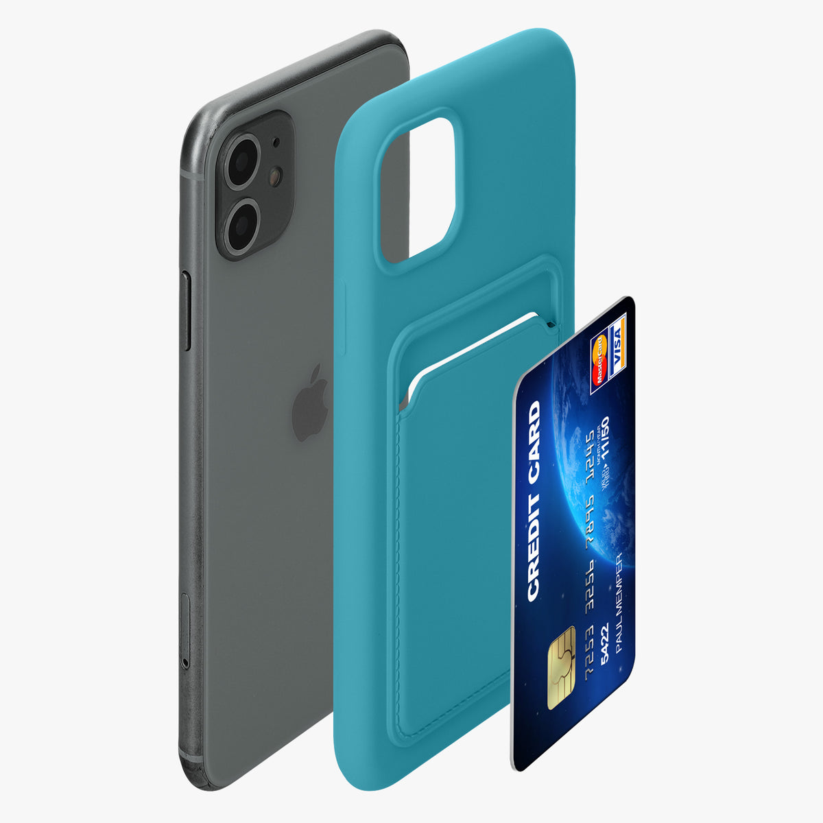 iPhone 11 Wallet Case Matte Silicone