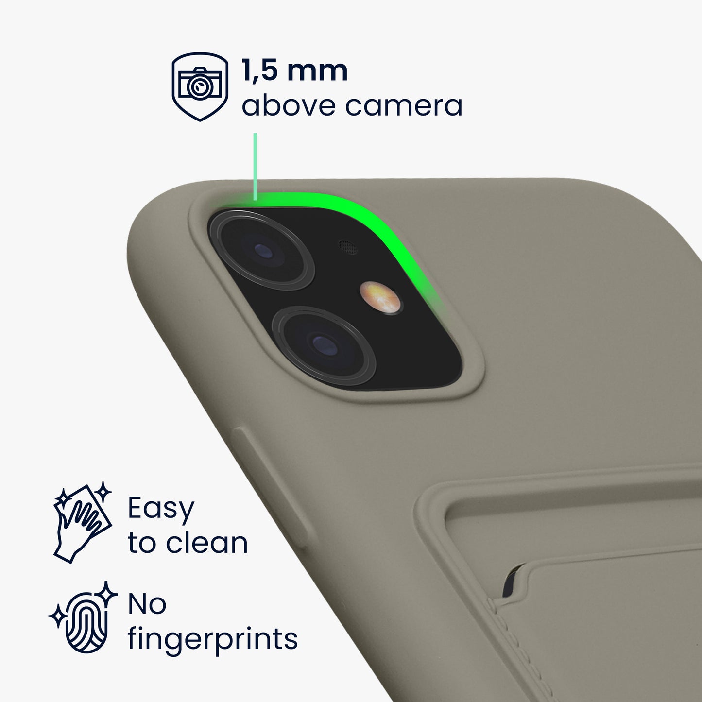 iPhone 11 Wallet Case Matte Silicone
