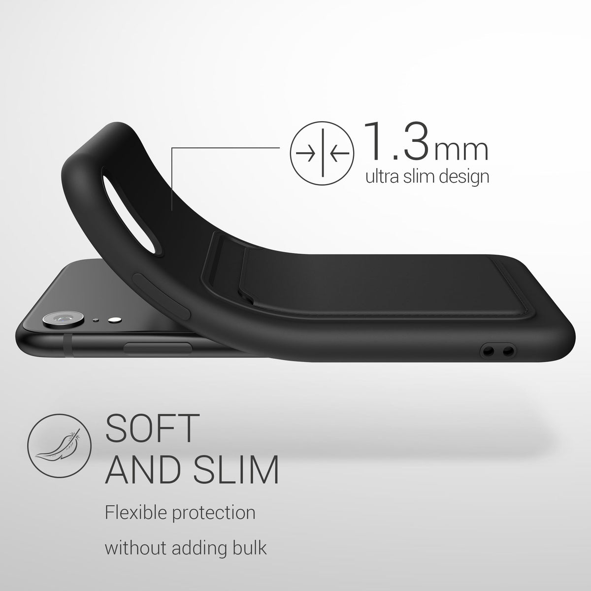 kwmobile Phone Case compatible with Apple iPhone XR Case - Phone Cover with Card Slot