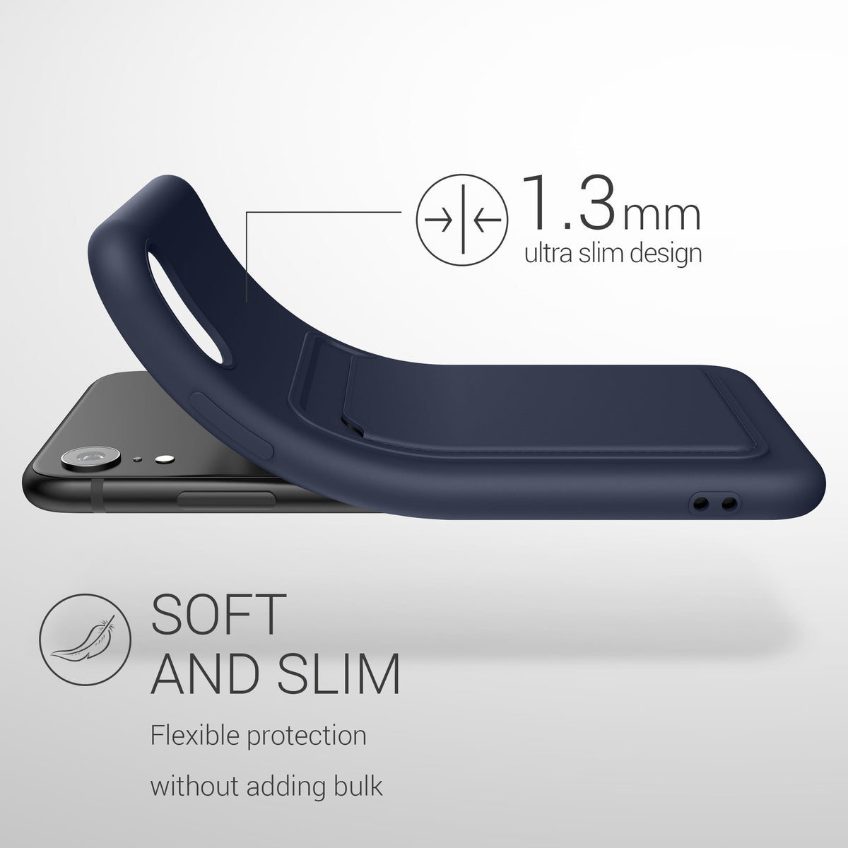 kwmobile Phone Case compatible with Apple iPhone XR Case - Phone Cover with Card Slot
