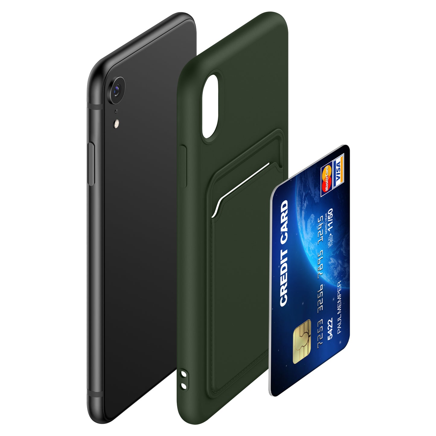 kwmobile Phone Case compatible with Apple iPhone XR Case - Phone Cover with Card Slot