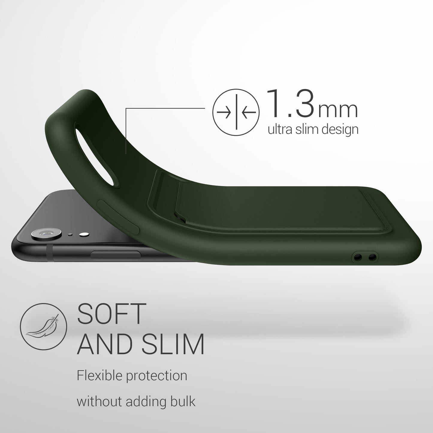 kwmobile Phone Case compatible with Apple iPhone XR Case - Phone Cover with Card Slot